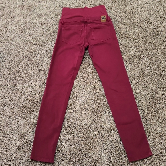 Maternity skinny jeans, maroon color, size 26 - Picture 4 of 5